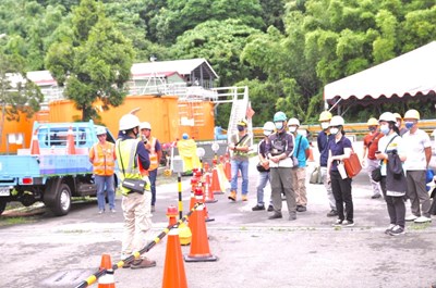 台中市政府勞工局辦理戶外高氣溫相關作業觀摩活動情形