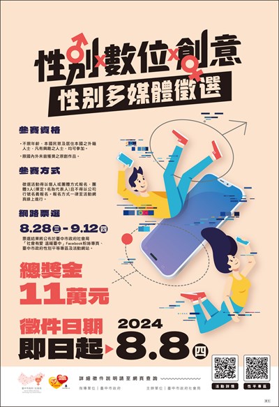 台中性平多媒體徵選開跑,總獎金11萬元