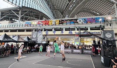 籃球ABSOLUTE 3x3聯盟賽開幕戰臺中火車站熱血開打。