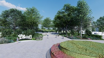 「城市減法美學」新風貌！中市南屯區豐富公園入口意象優化