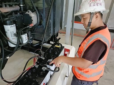 抽水機發電機電瓶檢查及操作測試