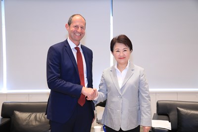 歐洲經貿辦事處長谷力哲拜會 盧市長提2大建議:加強台歐經貿往來