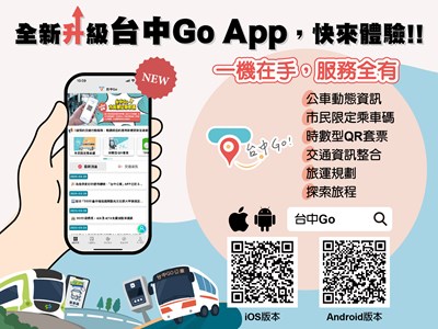 台中Go APP可查詢及時公車資訊也可掃碼乘車,3月21日推出至今會員已超過2萬人_0