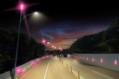 01-中市大肚山粉紅公路即將完工,延續藍色公路照亮夜空 打造浪漫粉藍項鍊_0