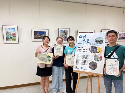 捕捉生活中的美好時光!中市龍井地所「翩然水色」透明水彩聯展登場 (2)