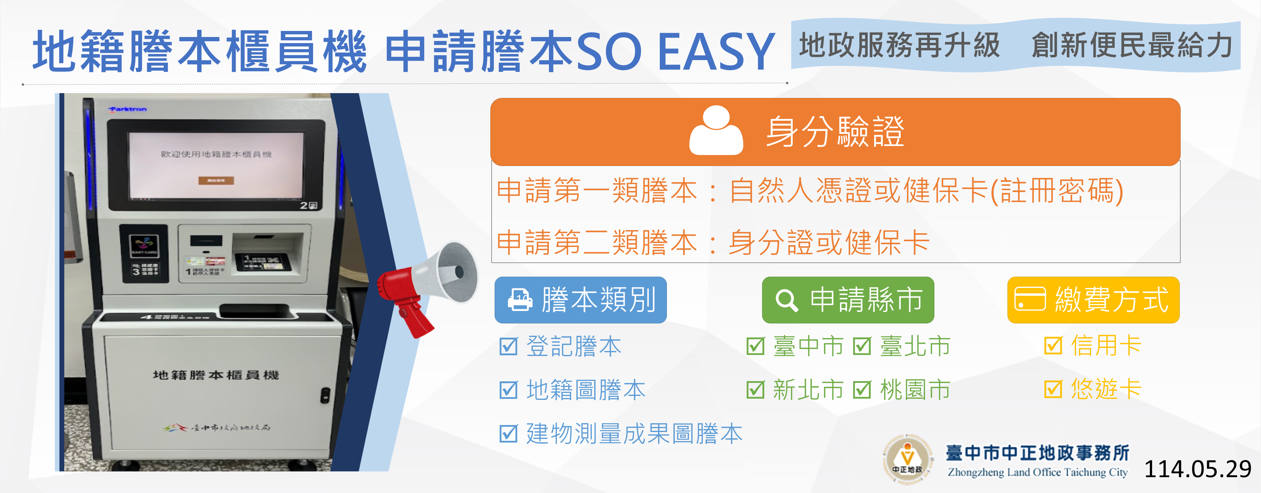 0529地籍謄本櫃員機,申請謄本SO EASY