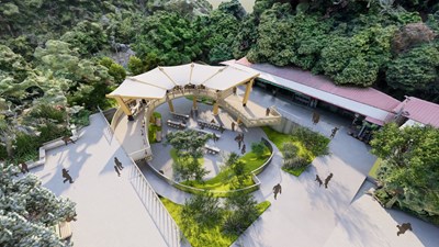 01-舒適登山新地標！中市大坑觀音亭休憩平台預計7月底完工_0