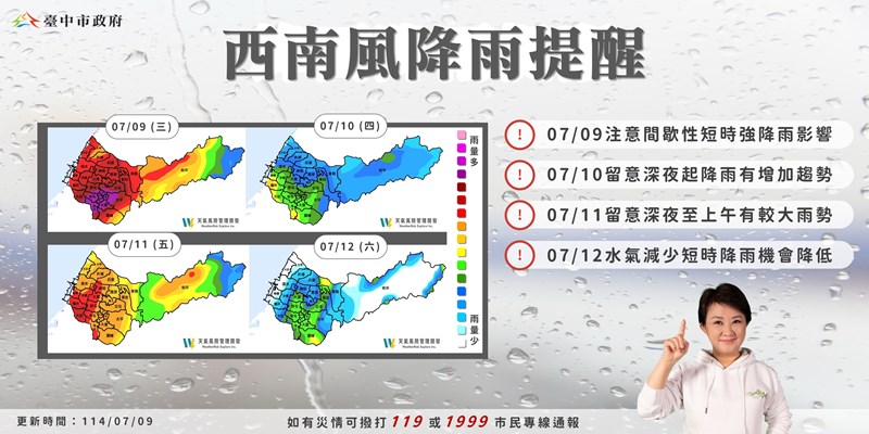 0709-07012降雨提醒