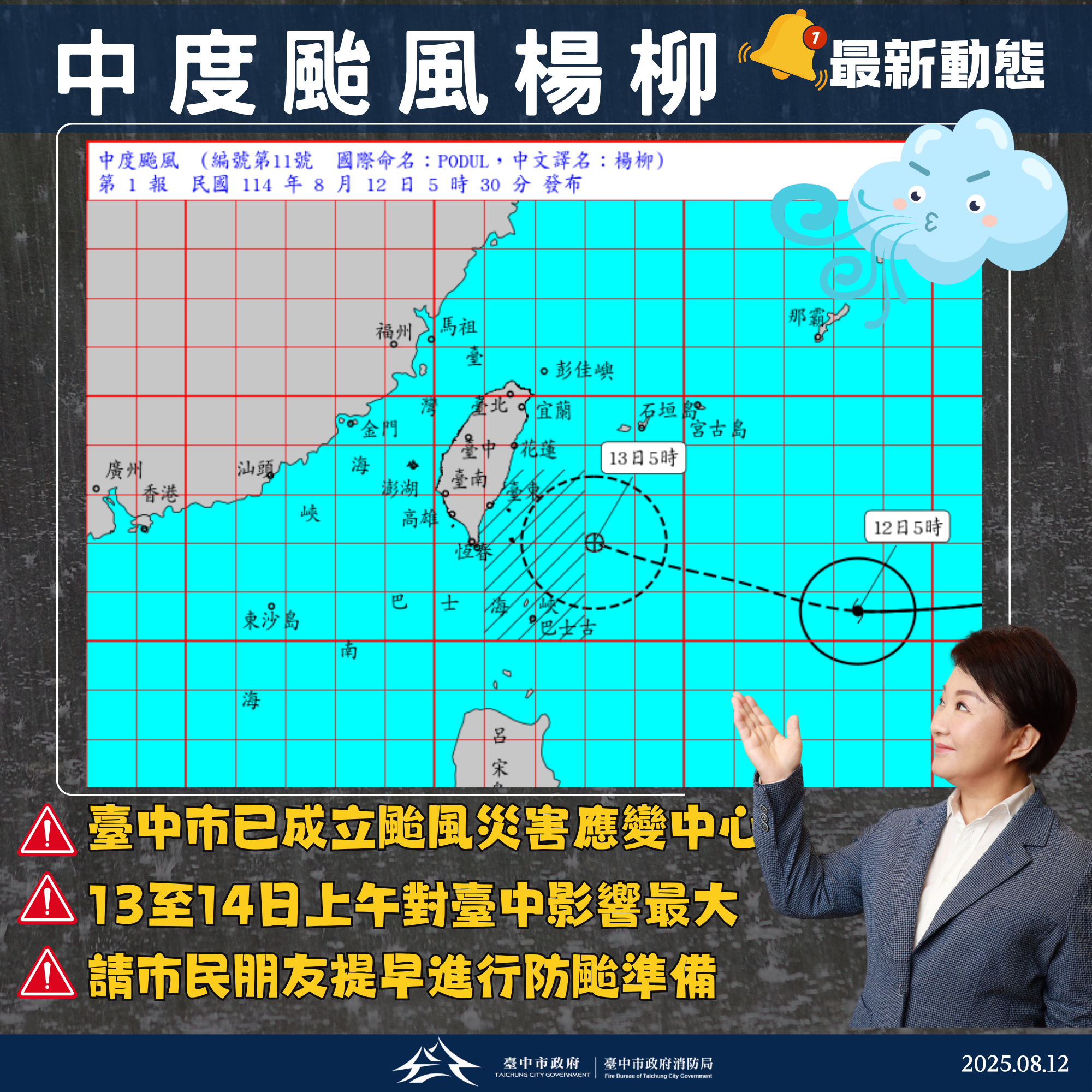 楊柳颱風最新動態
