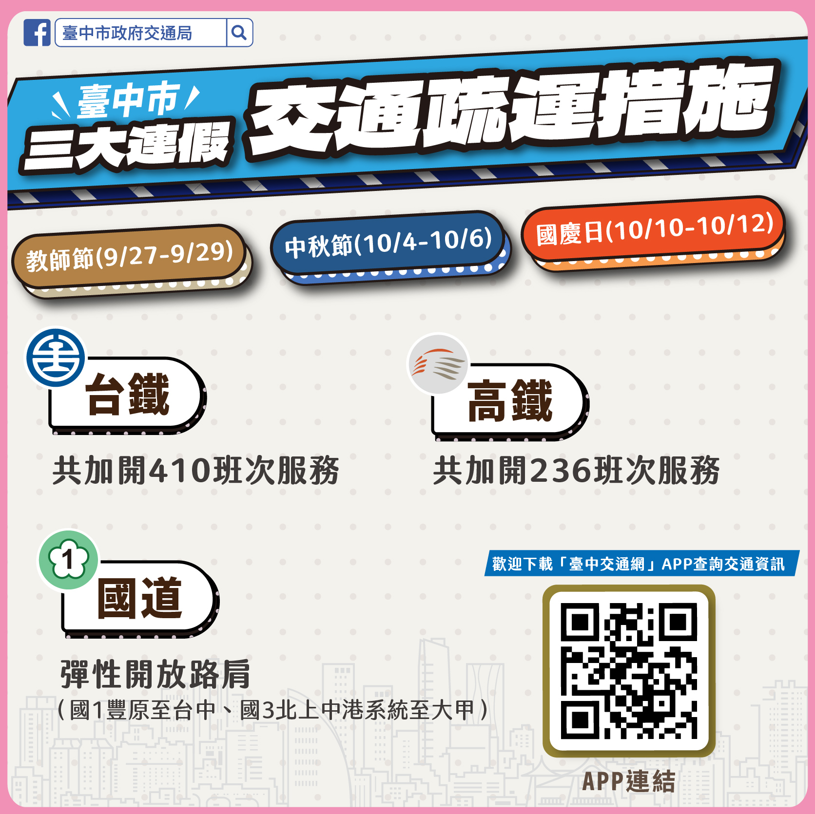 連假交通疏運措施