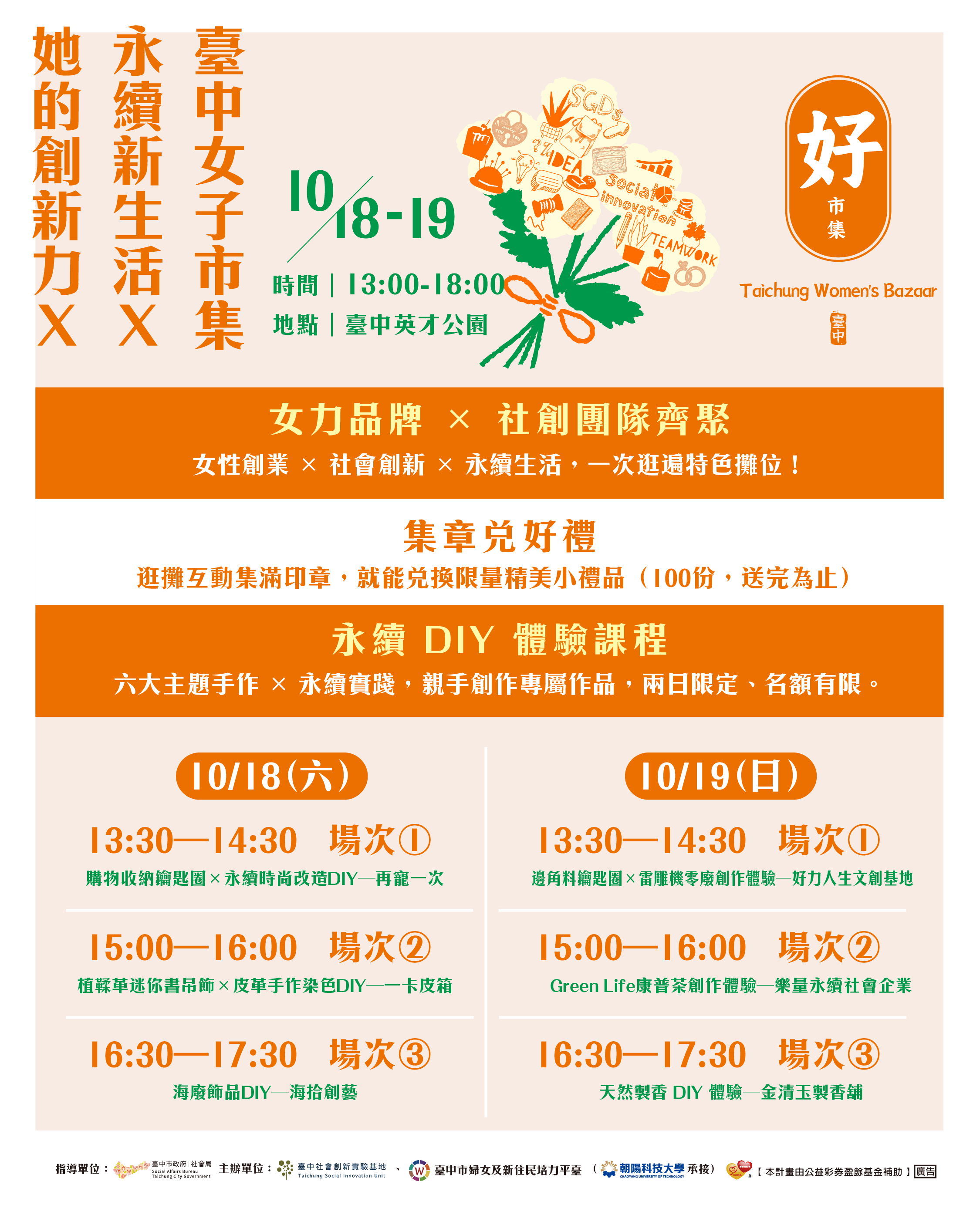 「她的創新力 × 永續新生活 × 臺中女子市集」活動海報_0