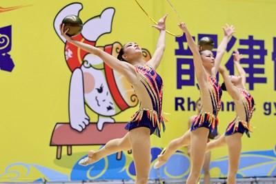 臺中韻律體操精湛表現，勇奪團隊全能金牌