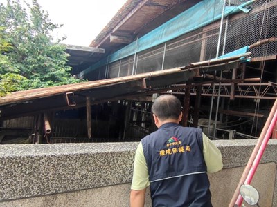 環保局配合防疫進行畜牧場外稽查