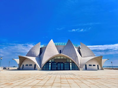 大安港媽祖文化園區基座外觀以白海豚環繞媽祖為意象打造_0