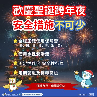 要做好安全措施度過佳節  落實安全性行為  才能保護自己與愛的人_0