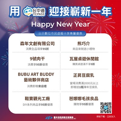 用《台中通》APP，串聯在地人氣店家享優惠