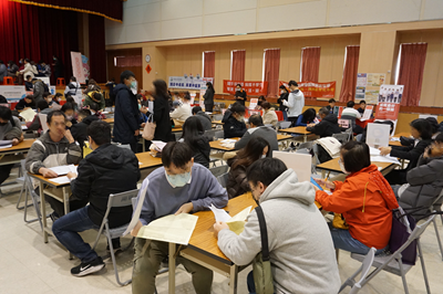 民眾填寫履歷資料情形