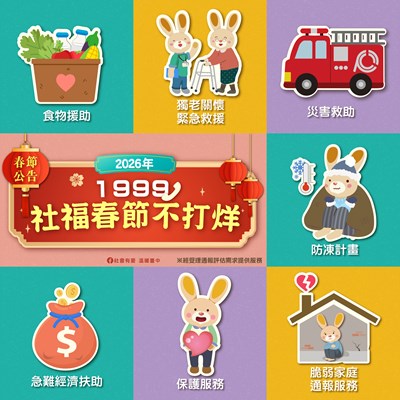 臺中社福春節不打烊  公私協力守護弱勢  
