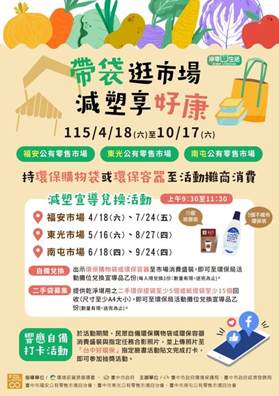 活動文宣-帶袋逛市場減塑享好康