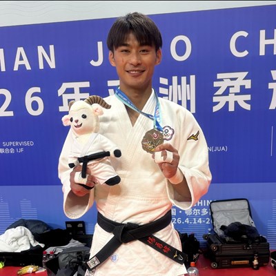 臺中之光楊勇緯在柔道亞錦賽三度摘銀，運動局長盛讚勇緯韌性、期許名古屋亞運再