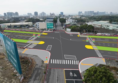 01-環中路與黎明路口人本升級！中市建設局投入1,950萬元打造人本安全通廊