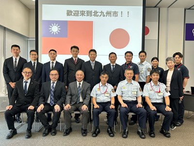 北九州市消防局歡迎儀式_全體合影