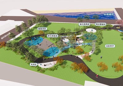 01-圳道探險 福氣安康！西屯區福康公園打造特色共融遊戲場