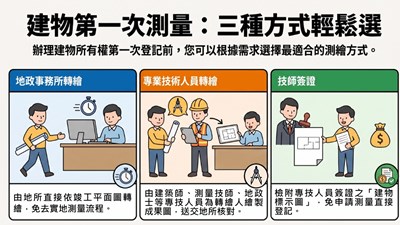 建物第一次測量多元測繪管道說明