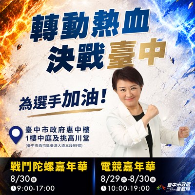 盧市長為電競及戰鬥陀螺選手加油