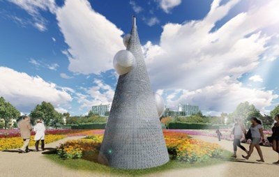 軍事與花卉並存 中市建設局打造「戰役‧綻曳花海」