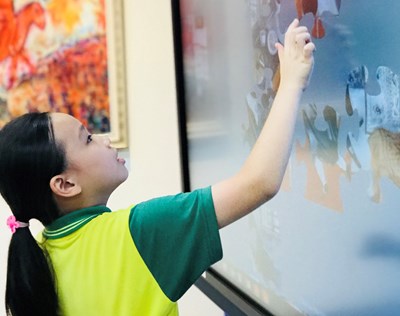 大鵬國小學習成果發表 AR擴增實境導覽夏卡爾畫作