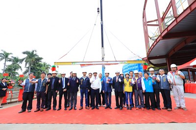 花博后里園區花艷館上梁 林市長：追求「金質獎」工程品質