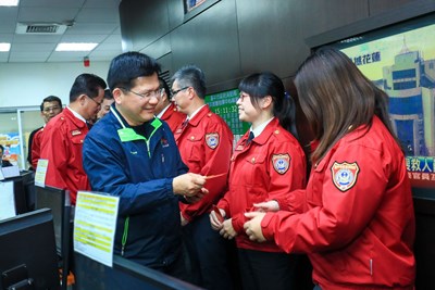 慰勉消防及義消人員 林市長感謝並肯定付出