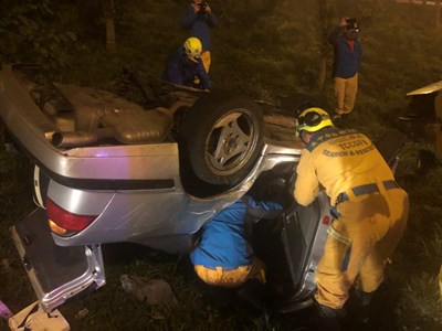 中市消防支援花蓮救災 返隊途中即刻救援國道事故