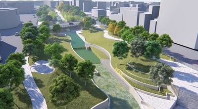 前瞻全國水環境改善計畫柳川模擬圖