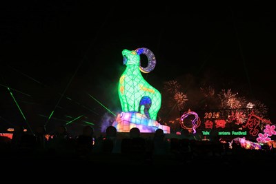 吉羊閃耀納百福 台灣燈會璀璨開燈