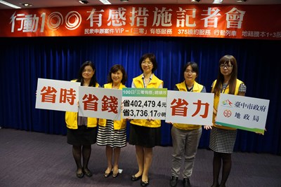 地政局行動100有感措施推動成果良好      便民省錢又省時
