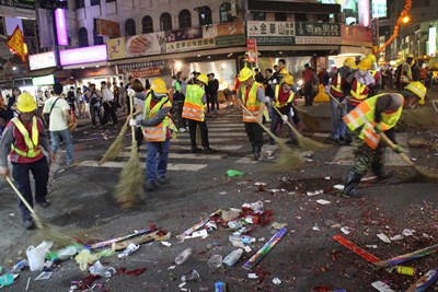 大甲媽祖起駕遶境 環保局加強垃圾清理  