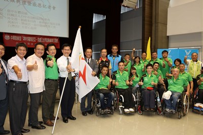 中福會維他露球隊參加世界身障桌球賽 林市長授旗勉勵選手並感謝各界支持