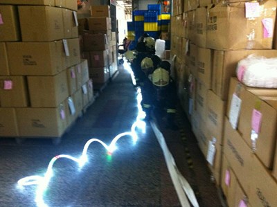 模擬廠房發生火警 消防局第七救災救護大隊執行搶救演練