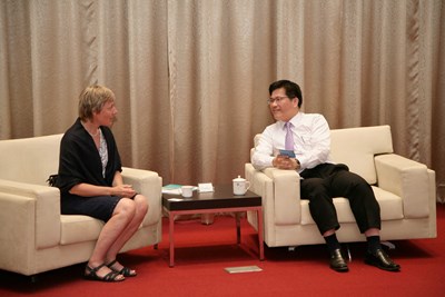 談環境保護與永續發展 ICLEI副祕書長Monika Zimmermann拜訪林市長