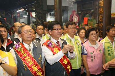 林市長恭祝城隍爺聖誕千秋 市府重啟審議 希望將城隍廟列為古蹟