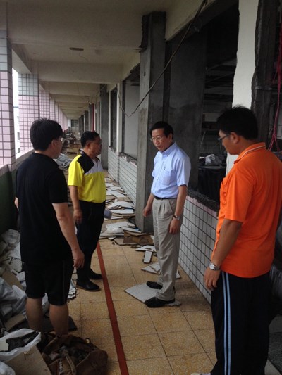 中市301所學校傳災損     市府全力投入經費     協助校方開學前完成修復