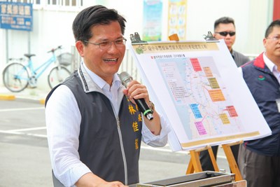視察豐原大道自行車道工程 林市長：打造百里環城自行車道 與既有大型鐵馬道串連