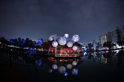 全台首創戶外水上美術館  光影藝術節打造台中澳門雙城國際水上藝廊