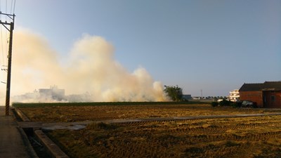 環保局擴大稽查露天燃燒稻草 依法開單處分