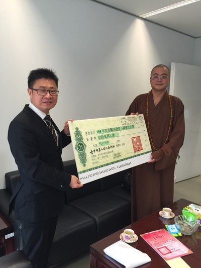 中市溫馨快遞助弱勢 中市佛教會響應捐贈92萬 社會局感謝各界愛心