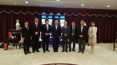 三菱電機名古屋製作所高橋所長拜會林市長 力促台日產業合作機會