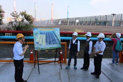 環保署長視察中火及中龍鋼鐵 盼帶頭示範加速空汙改善工程