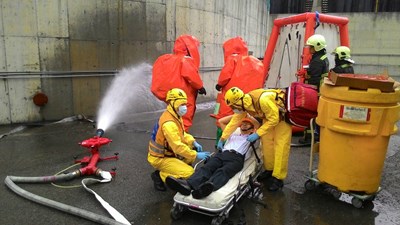消防局、台玻化學災害防救演習 強化毒性化學物質災害應變能力